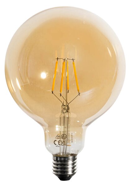 Sada 5 stmievateľných LED žiaroviek E27 zlatá G125 4,9W 450 lm 2200K