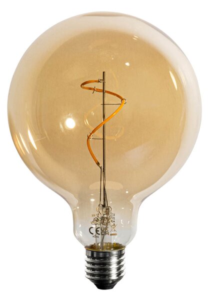 Sada 5 stmievateľných LED žiaroviek so špirálovým vláknom, zlatá G125 4W 270 lm 2200K