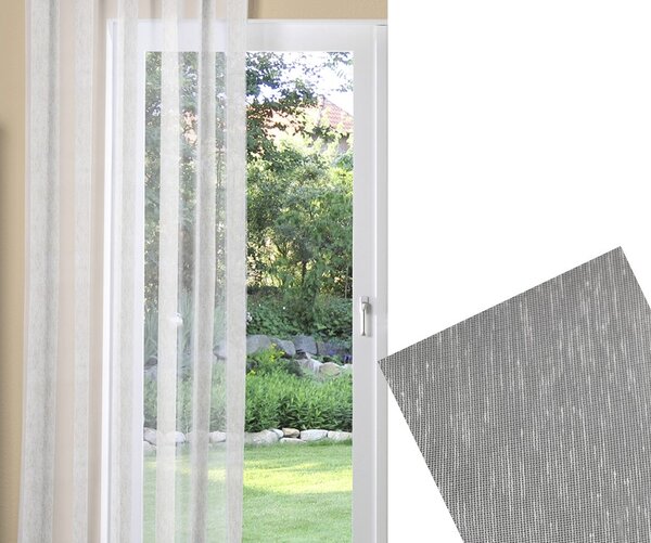 , Hotové záclony s riasiacou páskou - Jemný dážď biely, 300 cm, š. 1,6 m x d. 2,7 m
