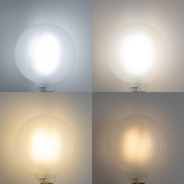 Sada 5 ks Inteligentné stmievateľné LED žiarovky E27 G125 matné 7W 806lm 2700-6500K
