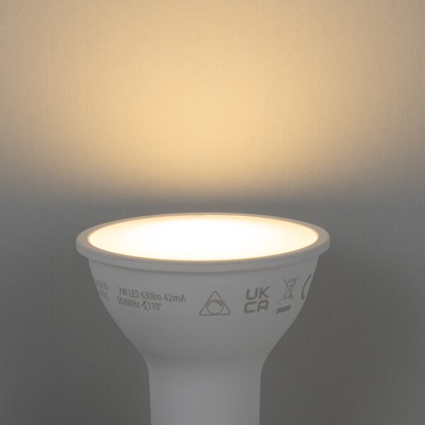 Sada 5 inteligentných stmievateľných LED žiaroviek GU10 50 mm opálová 7 W 630 lm 2700 K
