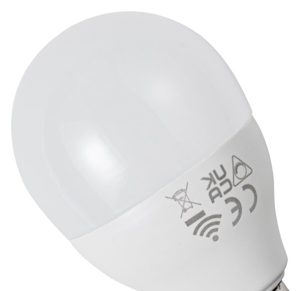 Sada 5 Smart E14 LED žiaroviek G45 Opál RGBW 4.9W 470 lm 2700-6500K