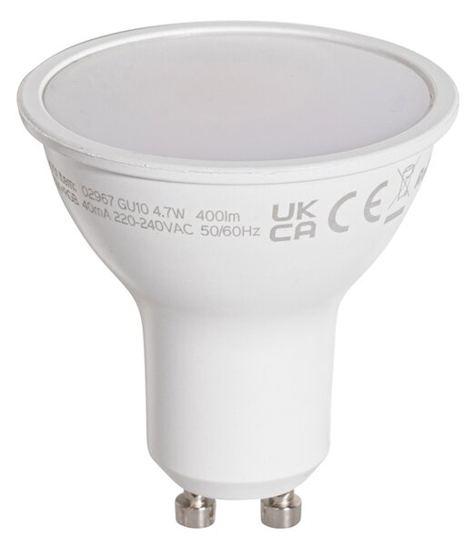 Sada 5 LED žiaroviek GU10 50 mm číra 4,7 W 400 lm 2200-2400 K