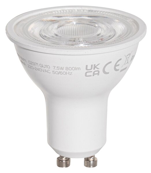 Sada 5 LED žiaroviek GU10 50 mm číra 7,5 W 800 lm 3000 K