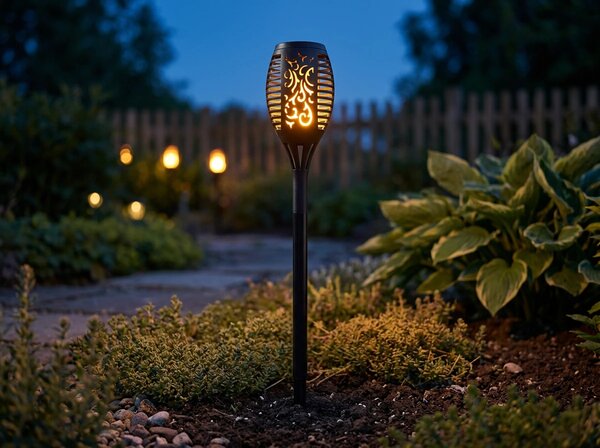 Solárna lampa FLARION s efektom plameňa 48,5 cm
