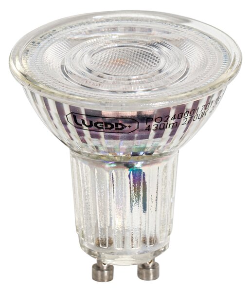 Sada 5 stmievateľných LED žiaroviek GU10 50 mm číra 4,9 W 430 lm 2700 K