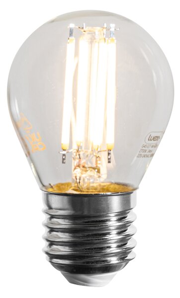 Sada 5 stmievateľných LED žiaroviek E27 Filament G45 číra 4W 470 lm 2700K