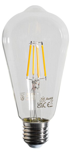 Sada 5 LED žiaroviek E27 Filament ST64 číra 4W 470 lm 2700K
