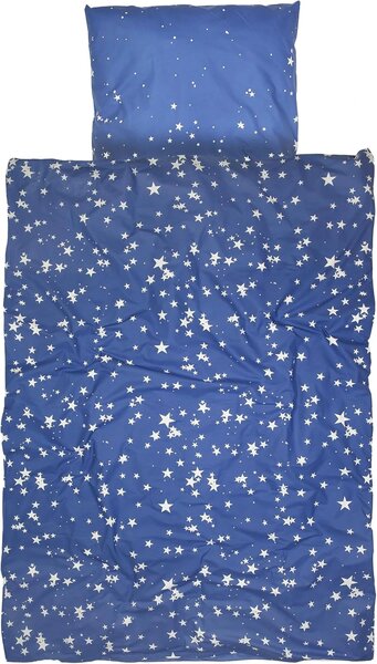 Svietiace bavlnené obliečky do postieľky MAGIC STARS modré Rozmer obliečky: 40 x 60 cm | 100 x 135 cm