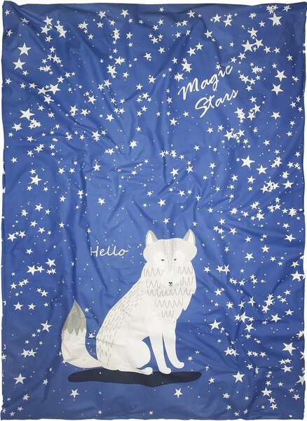 Svietiace bavlnené obliečky do postieľky MAGIC STARS modré Rozmer obliečky: 40 x 60 cm | 100 x 135 cm