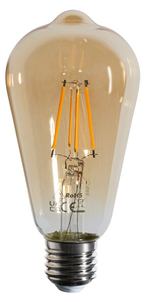 Sada 5 stmievateľných LED žiaroviek E27 Filament ST64 zlatá 4,5W 450 lm 2200K