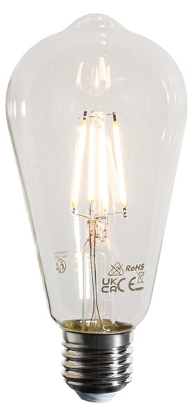 Sada 5 LED žiaroviek E27 Filament ST64 číra 4W 470 lm 2700K