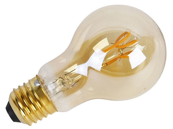 Sada 5 LED žiaroviek E27 so špirálovým vláknom A60 Goldline 2W 150lm 2200K