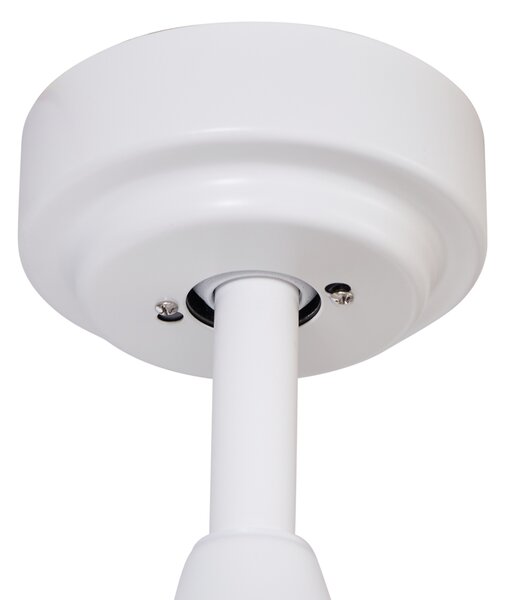 Stropný ventilátor biely s drevenou potlačou 132 cm vrátane LED stmievateľného s diaľkovým ovládaním - Joly