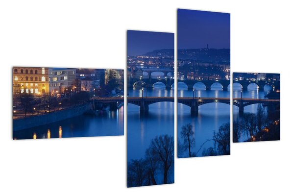 Obraz večerné Prahy (Obraz 110x70cm)