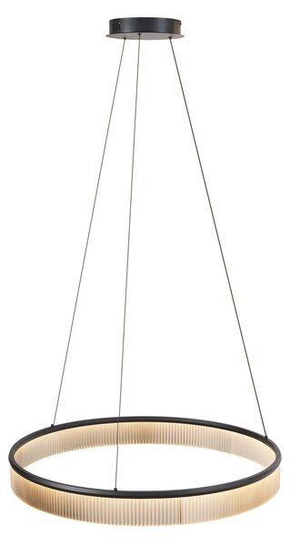 Moderné závesné svietidlo čierne 78 cm vrátane LED s 3-stupňovým stmievaním - Anello Chandelier