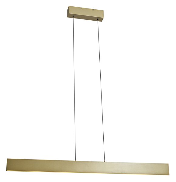 Moderné závesné svietidlo mosadzné vrátane LED 3-stupňové stmievateľné Easylift - Straight