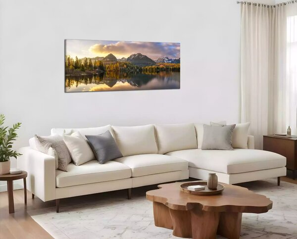 Obraz na plátne Panoráma Tatry a pleso