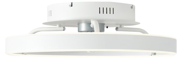 Stropný ventilátor biely 50 cm vrátane LED stmievateľný s diaľkovým ovládaním - Maddy