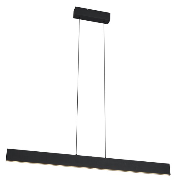 Moderné závesné svietidlo čierne vrátane LED 3-stupňové stmievateľné Easylift - Straight