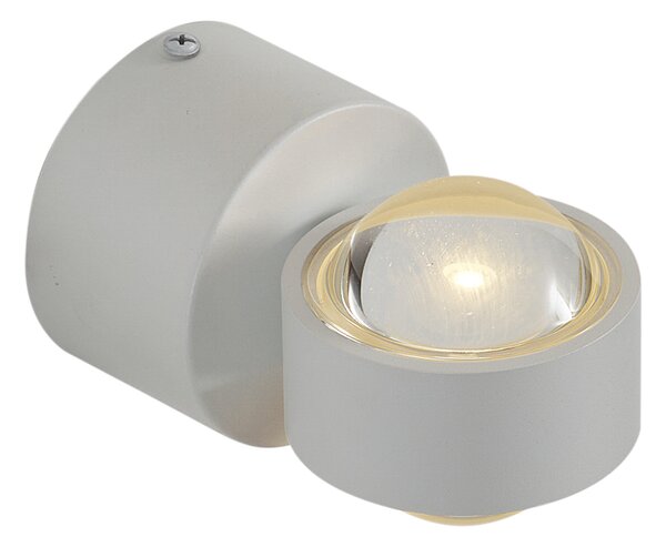 Dizajnové nástenné svietidlo biele vrátane LED IP44 - Lens