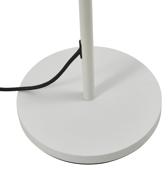 Vonkajšia stojaca lampa biela s béžovým lanovým tienidlom IP44 - Virginia Jayla