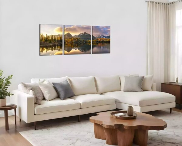 Obraz na plátne Panoráma Tatry a pleso