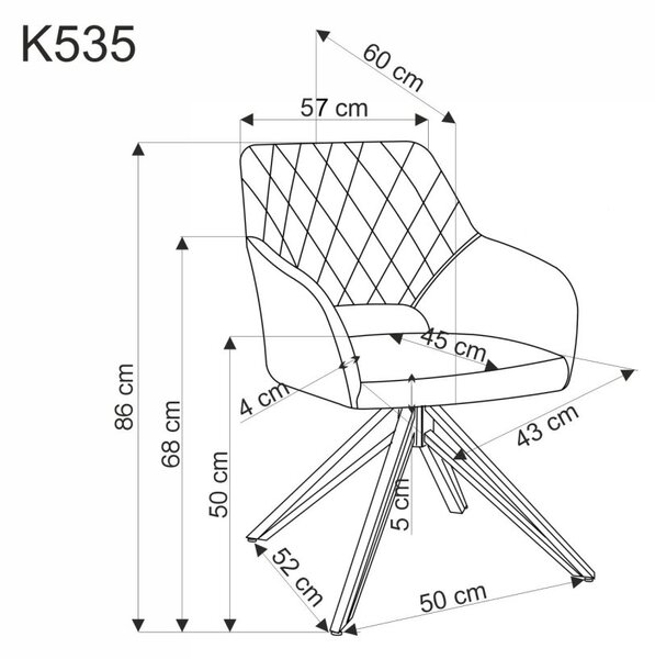 Halmar Jedálenské kreslo K535 béžové