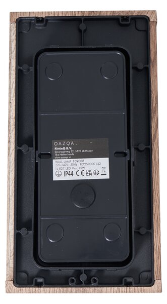 Priemyselné nástenné svietidlo s potlačou dreva 26 cm IP44 - Charlois