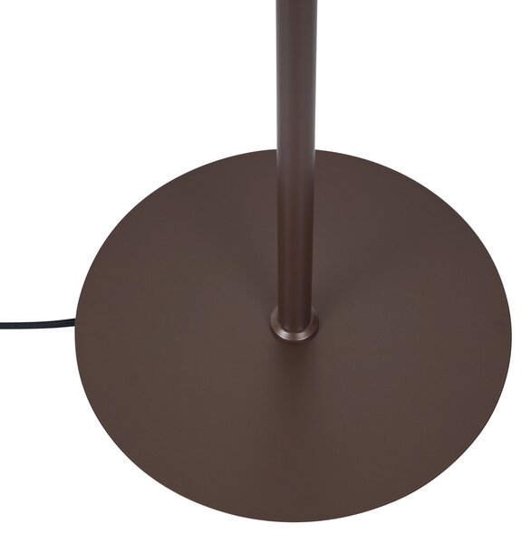 Dizajnová stojaca lampa bronzová s bronzovým sklom 5-svetiel - Atény