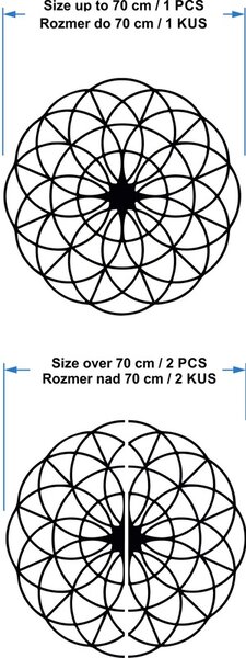 Čarovná drevená mandala na stenu - Kruhy I priemer FI 50, 60, 70, 80, 90, cm I SENTOP PR0339