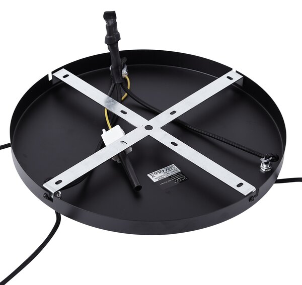 Retro závesná lampa čierna so zeleným sklom 3-svetlá - Denise