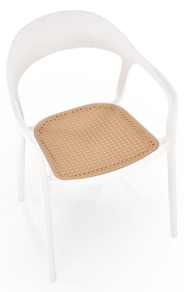 Halmar Stolička K530 biela/prírodná
