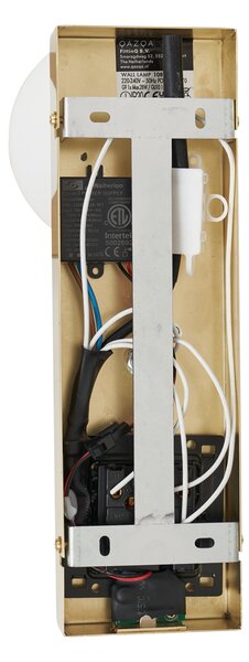 Moderné mosadzné nástenné svietidlo s 2 svetlami, nastaviteľné s portom USB-C - Lesly