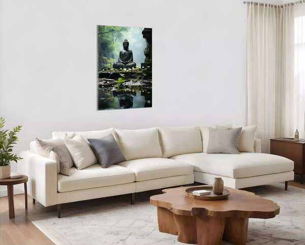 Moderný obraz Budha a džungľa
