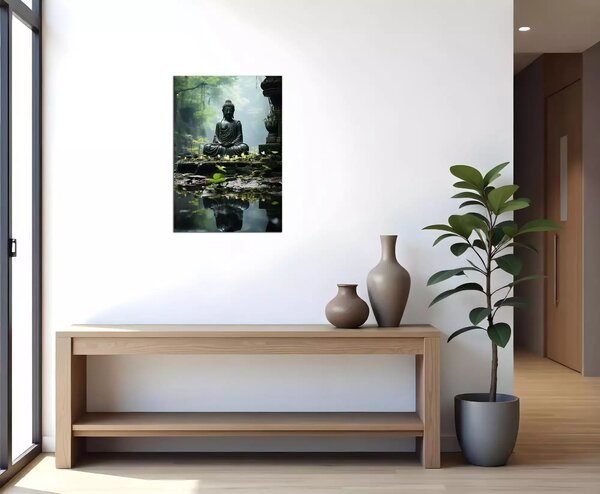 Moderný obraz Budha a džungľa