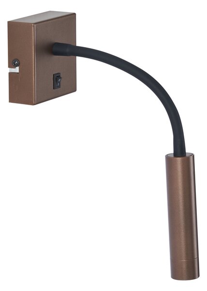 Moderné bronzové nástenné svietidlo s portom USB-C - Gosna