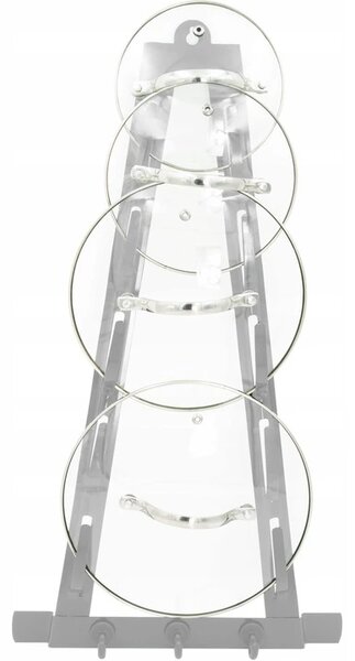 ALTOM Organizér na pokrievky, 5 pokrievok s háčikmi, biely XXL - 57x31 cm