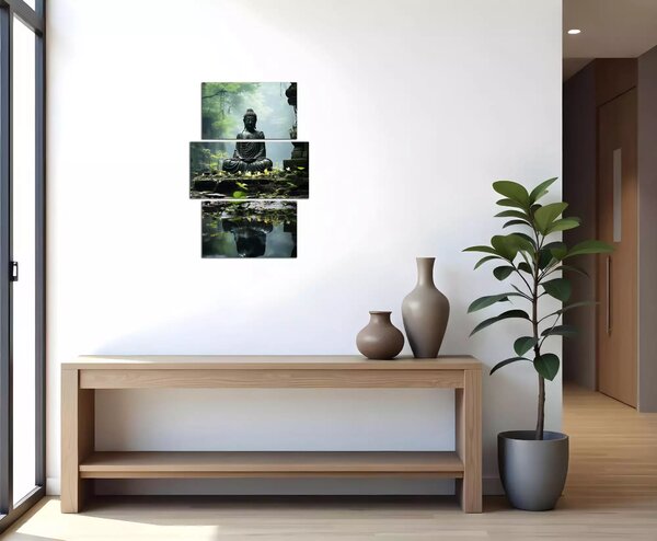 Moderný obraz Budha a džungľa