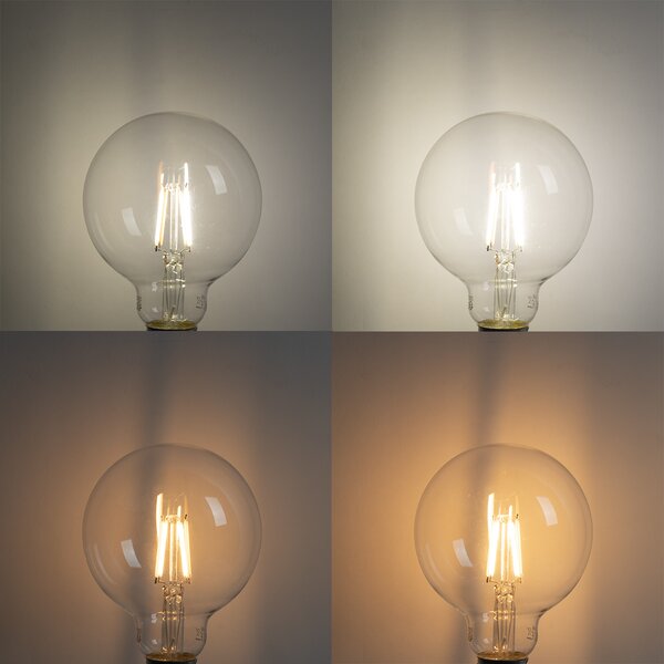 Sada 5 inteligentných LED žiaroviek E27 G95 4,5 W 470 lm 2700-6500 K