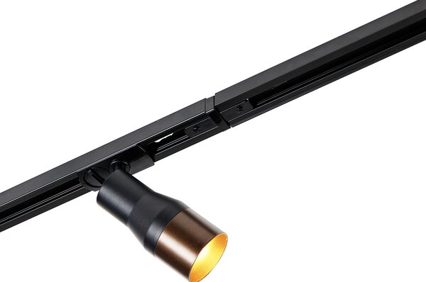 Moderný koľajnicový systém s 5 bodovými svetlami čierny s tmavým bronzom 1-fázový - Iconic Kohua