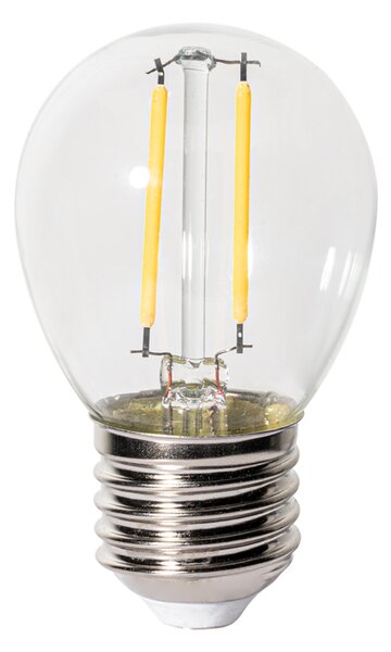 Sada 5 stmievateľných LED žiaroviek E27 P45 z číreho skla 3W 250 lm 3000K