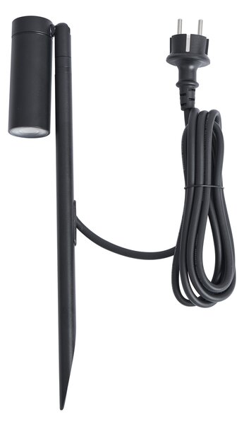 Bodové svietidlo so zemným hrotom čierne 40 cm vrátane LED nastaviteľné IP65 vrátane kábla a zástrčky - Carl