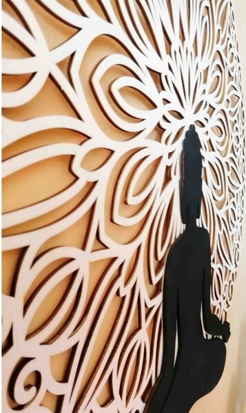 Mandala 3D obraz na stenu Buddha mandala farebné prevedenie I SENTOP PR0362 3D Paywood