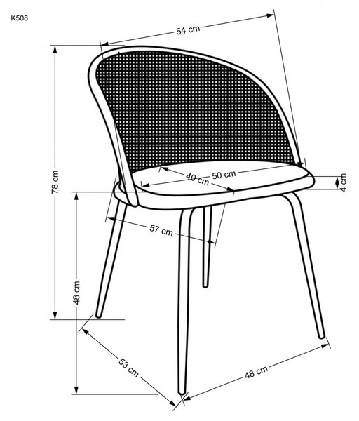 Halmar Jedálenská stolička / kreslo K508 sivá