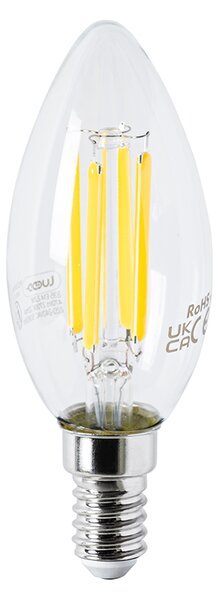 Sada 5 LED žiaroviek E14 B35 číre 2,2 W 470 lm 2700 K