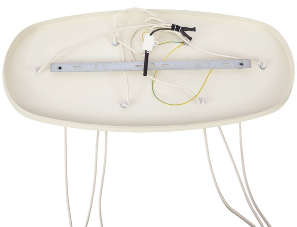 Japandi závesná lampa béžová s látkovými tienidlami 6-svetiel - Yente