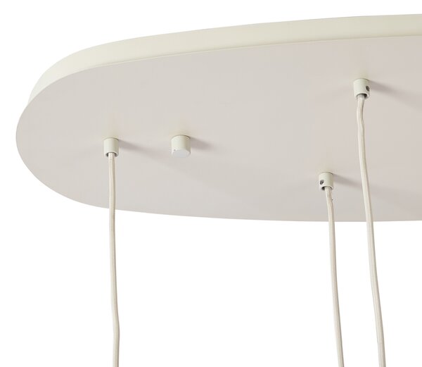 Japandi závesná lampa béžová s látkovými tienidlami 6-svetiel - Yente
