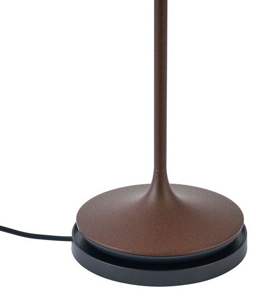 Stolná lampa hrdzavo hnedá vrátane LED IP65 Nabíjateľná s nabíjacou stanicou - Bass