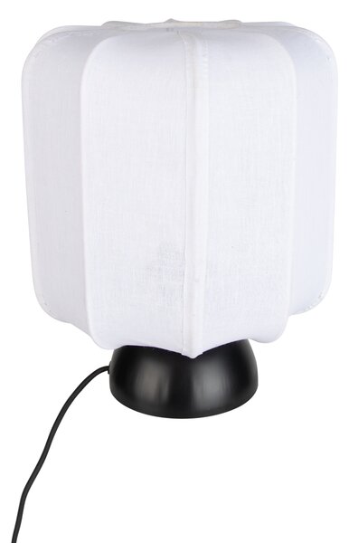Japandi stolná lampa čierna s bielym tienidlom - Nori